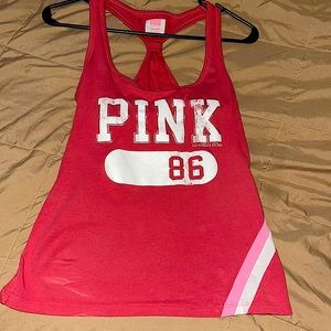 PINK Victoria secret tank with built in bra